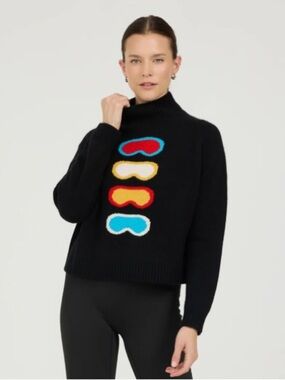 One Grey Day Ski Goggle Mock Neck Sweater NWT